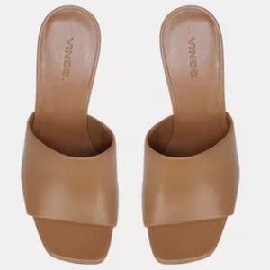 Vince Women's Brown Leather Mules
